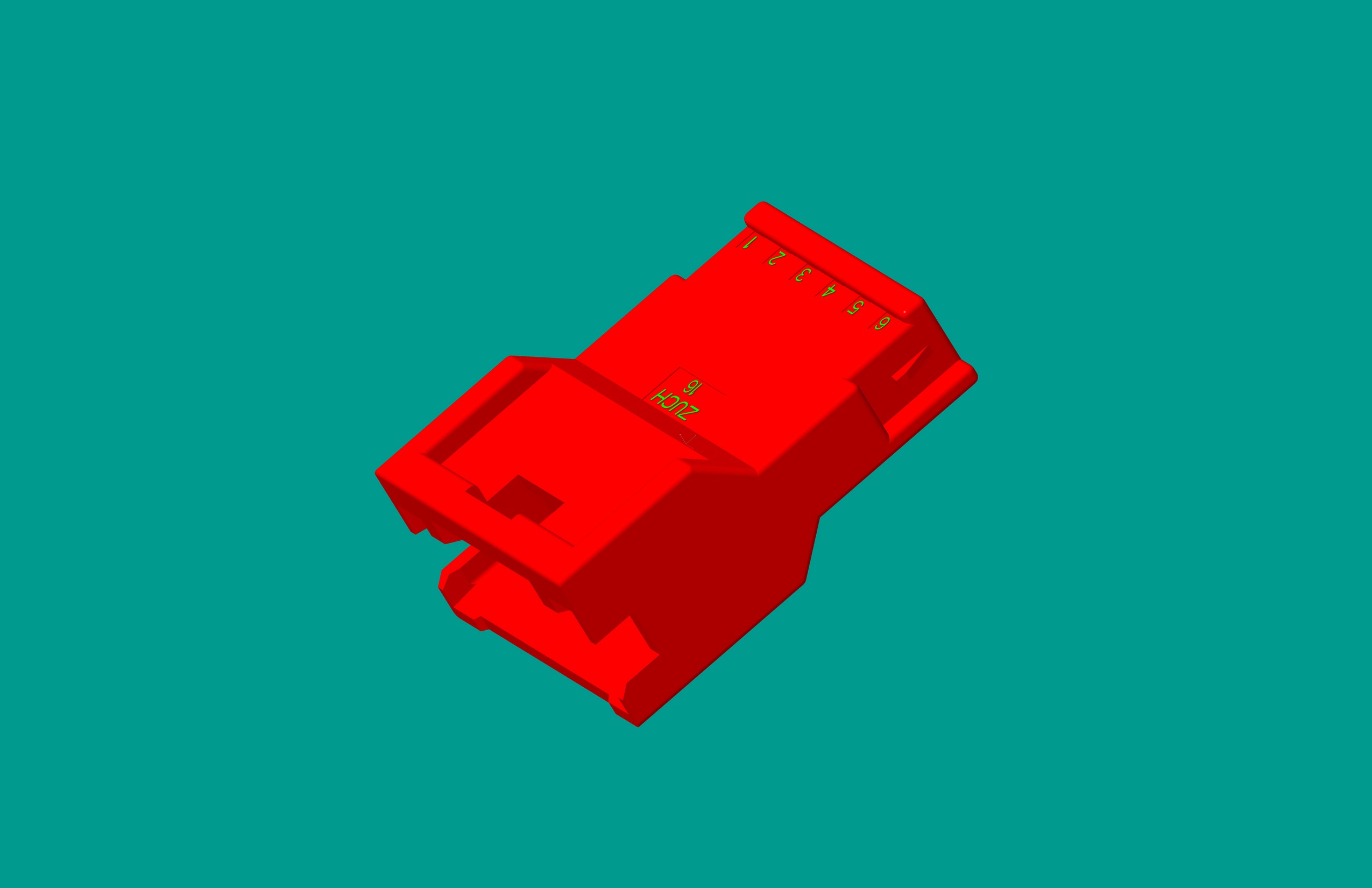 2.0間距，PNIRR-06VF插座/紅色/