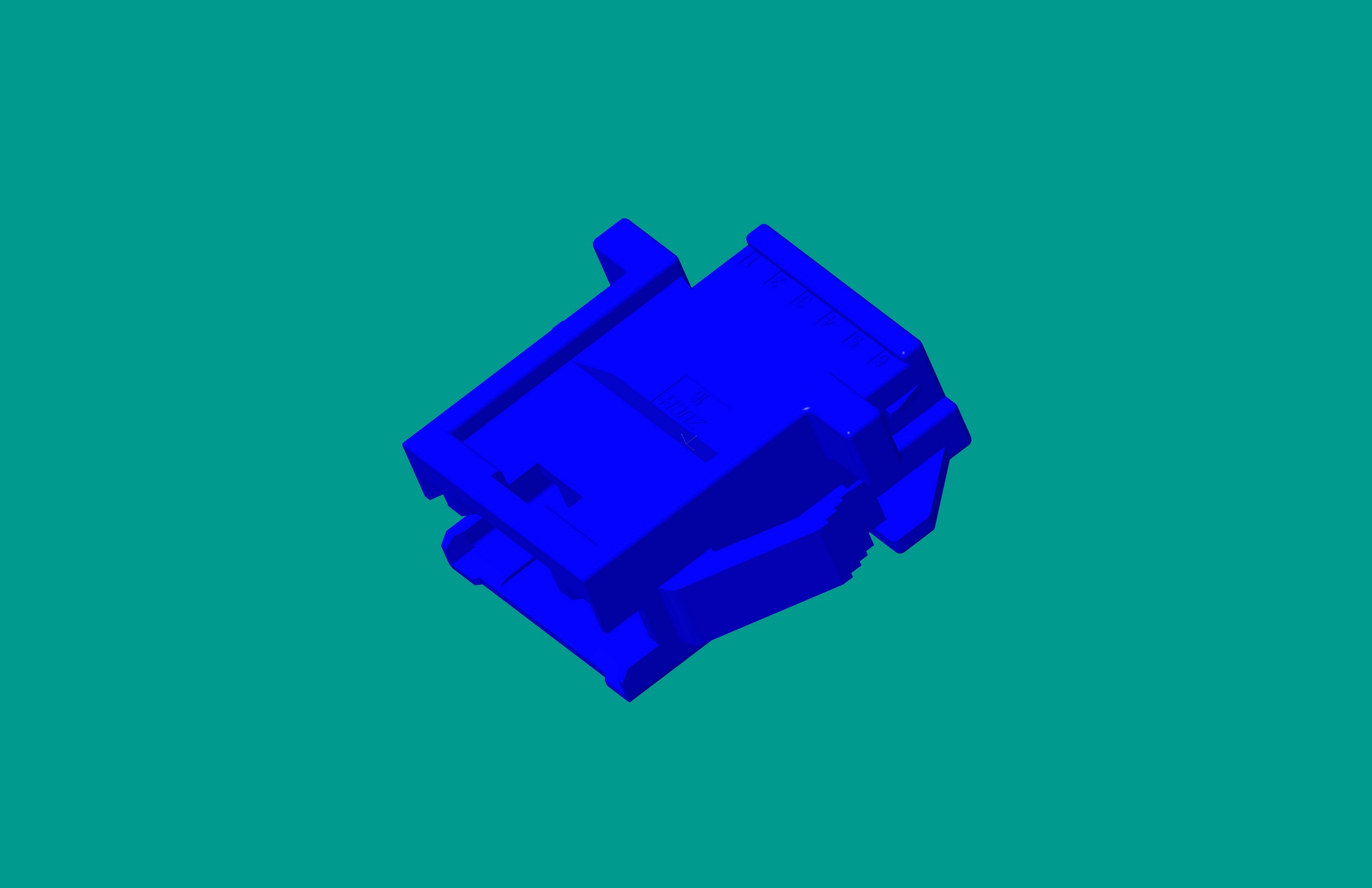 2.0間距，PNIRR-06V-S(帶鎖定面板)插座/藍(lán)色/