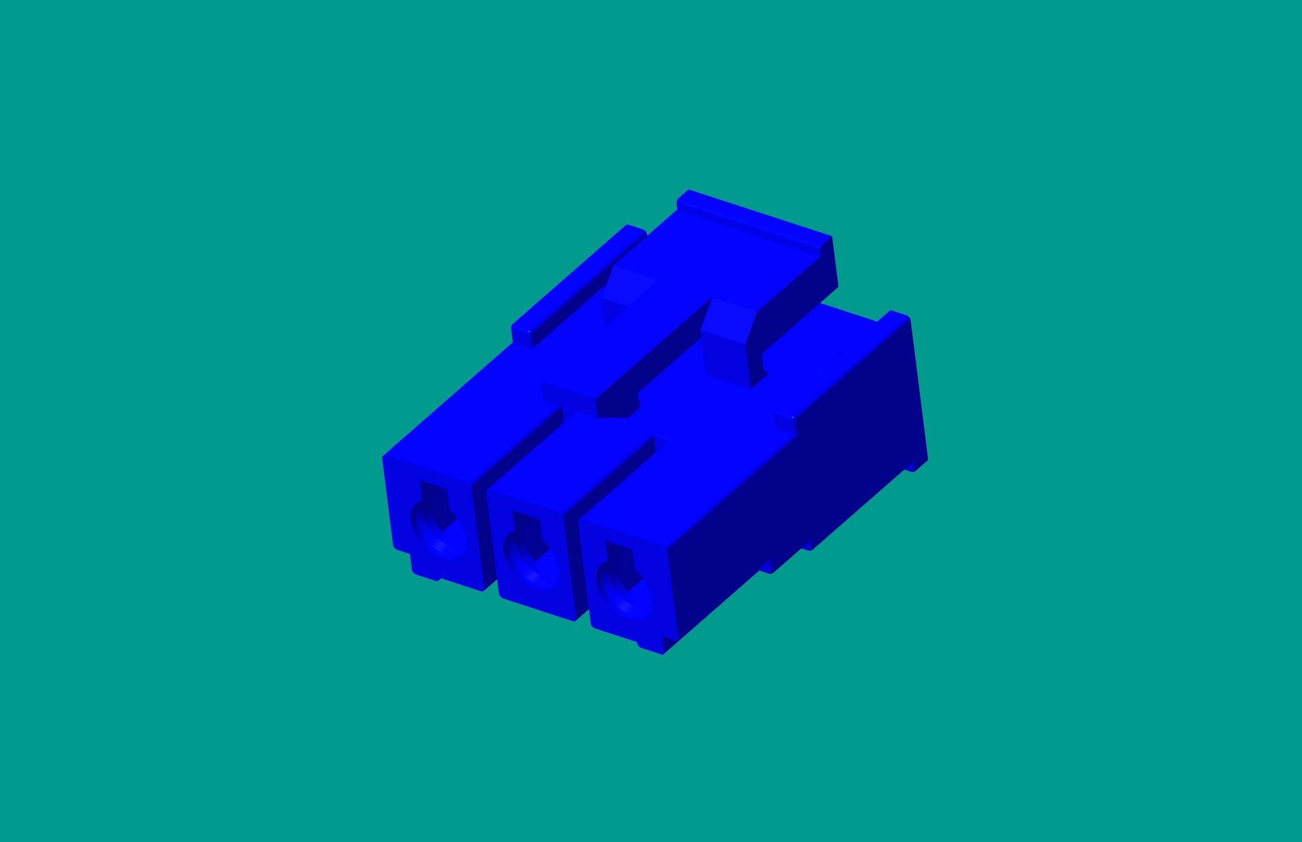 2.1洗衣機塑件-3孔藍(lán)色