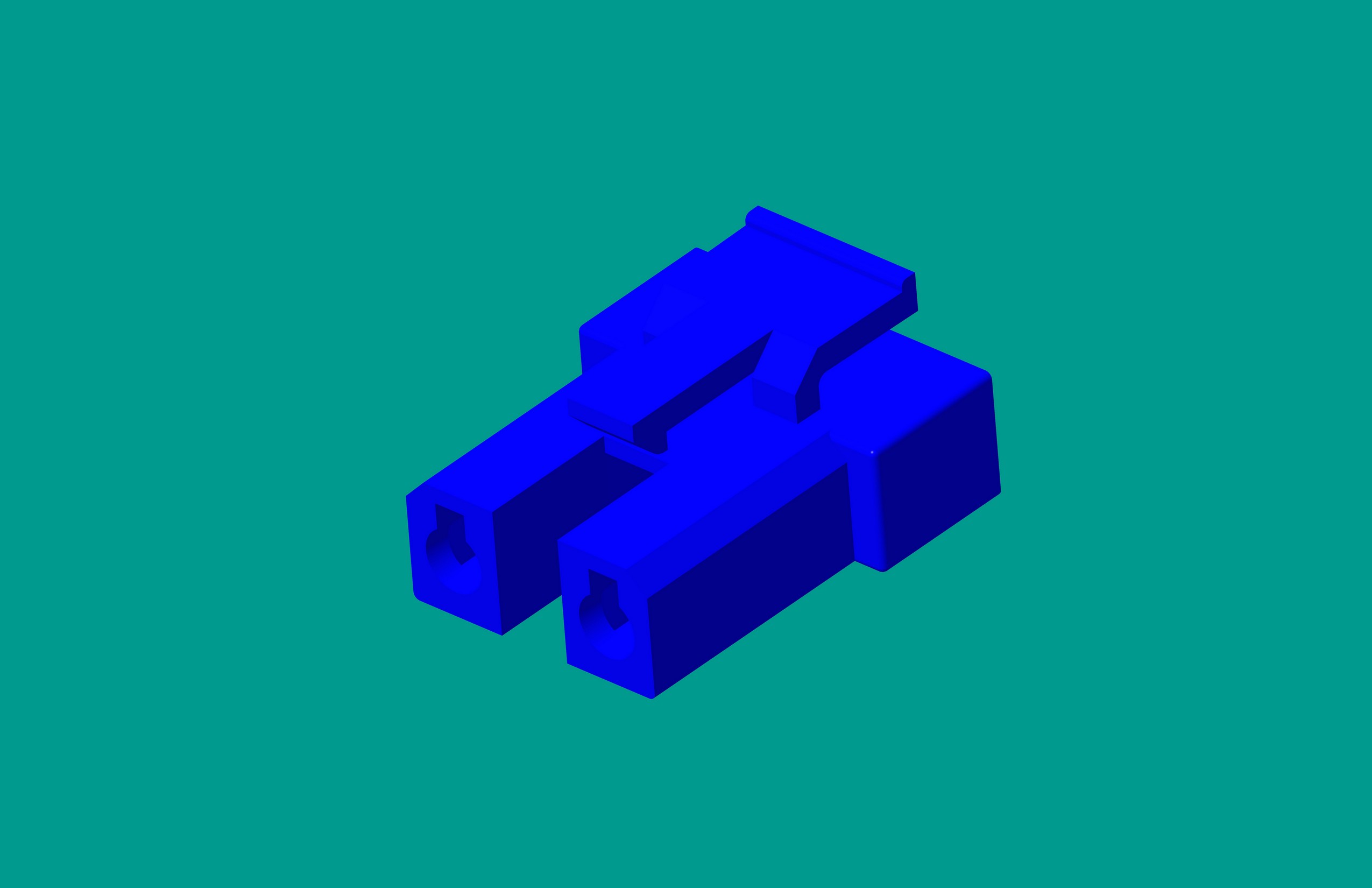 2.1洗衣機塑件-2孔藍(lán)色