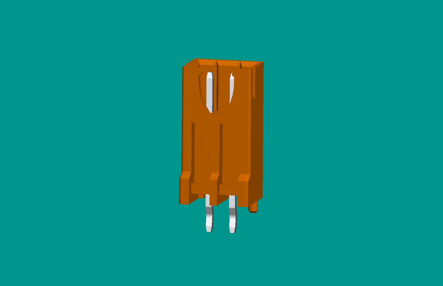 XH灌膠型針座2位橙色-高灼熱絲