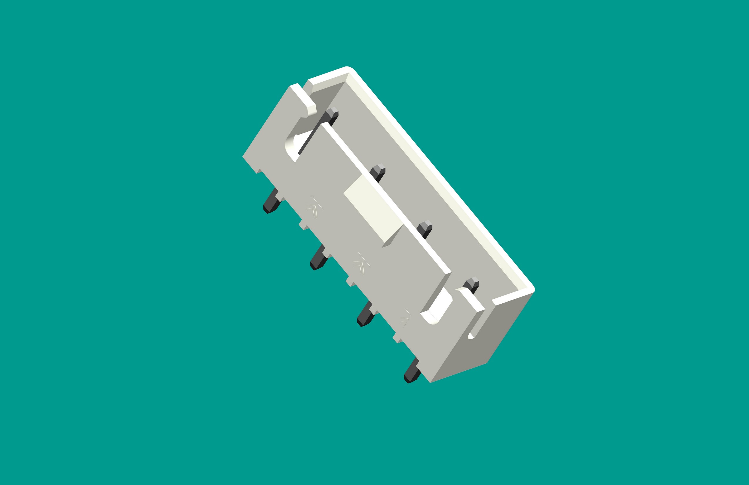 XH-7A4帶扣(缺2.4.6針），普通PA66白色