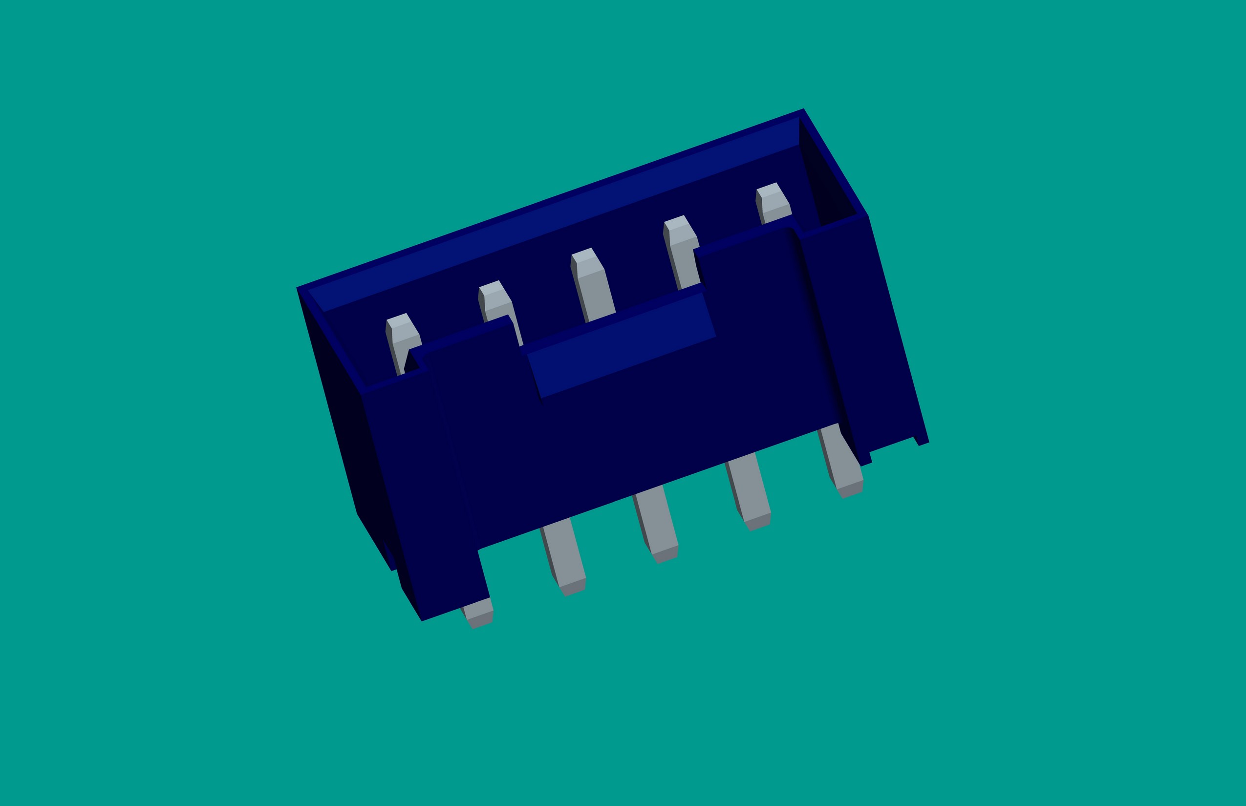 VH5A盒式（插奇數(shù)）帶定位針座 -藍(lán)色(普通PA66)